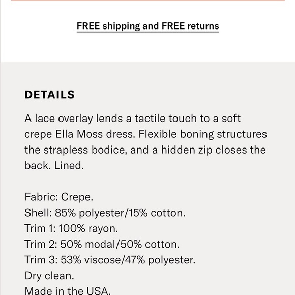 Ella Moss Lily Strapless Dress - Picture 5 of 5